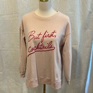 Pink Wildfox Sweatshirt with slits on sides